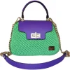 CapriNina - Capriccio - Fine Bag Handmade in Capri - Violet Green - Handmade in Italy - Exclusive Luxury - Avvenice