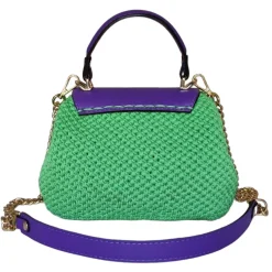 CapriNina - Capriccio - Fine Bag Handmade in Capri - Violet Green - Handmade in Italy - Exclusive Luxury - Avvenice