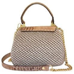 CapriNina - Capriccio - Fine Bag Handmade in Capri - Beige - Handmade in Italy - Exclusive Luxury - Avvenice