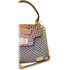 CapriNina - Capriccio - Fine Bag Handmade in Capri - Beige - Handmade in Italy - Exclusive Luxury - Avvenice