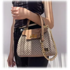 CapriNina - Capriccio - Fine Bag Handmade in Capri - Beige - Handmade in Italy - Exclusive Luxury - Avvenice