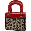 CapriNina - CapriDì Mini - Fine Bag Handmade in Capri - Red Leopard - Handmade in Italy - Exclusive Luxury - Avvenice