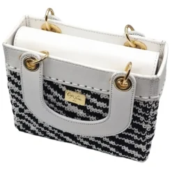 CapriNina - CapriDì Mini - Fine Bag Handmade in Capri - White Zebra - Handmade in Italy - Exclusive Luxury - Avvenice