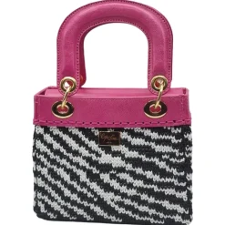 CapriNina - CapriDì Mini - Fine Bag Handmade in Capri - Pink Zebra - Handmade in Italy - Exclusive Luxury - Avvenice