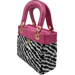 CapriNina - CapriDì Mini - Fine Bag Handmade in Capri - Pink Zebra - Handmade in Italy - Exclusive Luxury - Avvenice