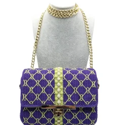 CapriNina - CapriGu - Fine Bag Handmade in Capri - Violet - Handmade in Italy - Exclusive Luxury - Avvenice