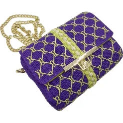 CapriNina - CapriGu - Fine Bag Handmade in Capri - Violet - Handmade in Italy - Exclusive Luxury - Avvenice