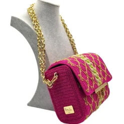 CapriNina - CapriGu - Fine Bag Handmade in Capri - Fuchsia - Handmade in Italy - Exclusive Luxury - Avvenice