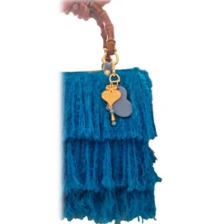 CapriNina - Le Charleston - Fine Bag Handmade in Capri - Turquoise - Handmade in Italy - Exclusive Luxury - Avvenice