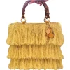 CapriNina - Le Charleston - Fine Bag Handmade in Capri - Yellow - Handmade in Italy - Exclusive Luxury - Avvenice