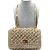 CapriNina - Ninetta Silke - Fine Bag Handmade in Capri - Beige - Handmade in Italy - Exclusive Luxury - Avvenice