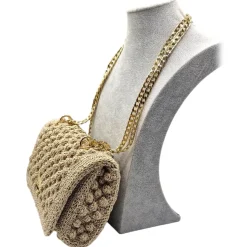 CapriNina - Ninetta Silke - Fine Bag Handmade in Capri - Beige - Handmade in Italy - Exclusive Luxury - Avvenice