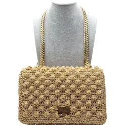 CapriNina - Ninetta Silke - Fine Bag Handmade in Capri - Gold - Handmade in Italy - Exclusive Luxury - Avvenice