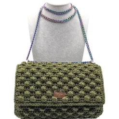 CapriNina - Ninetta Versy - Fine Bag Handmade in Capri - Military Green - Handmade in Italy - Exclusive Luxury - Avvenice