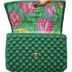 CapriNina - Ninetta Versy - Fine Bag Handmade in Capri - Emerald Green - Handmade in Italy - Exclusive Luxury - Avvenice