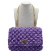CapriNina - Ninetta Versy - Fine Bag Handmade in Capri - Double Purple - Handmade in Italy - Exclusive Luxury - Avvenice