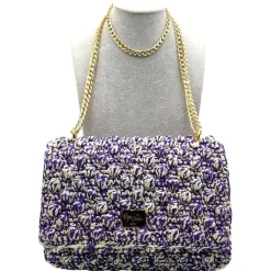 CapriNina - Ninetta Versy - Fine Bag Handmade in Capri - Violet Green - Handmade in Italy - Exclusive Luxury - Avvenice