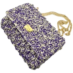 CapriNina - Ninetta Versy - Fine Bag Handmade in Capri - Violet Green - Handmade in Italy - Exclusive Luxury - Avvenice