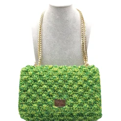 CapriNina - Ninetta Versy - Fine Bag Handmade in Capri - Double Green - Handmade in Italy - Exclusive Luxury - Avvenice