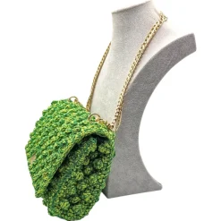 CapriNina - Ninetta Versy - Fine Bag Handmade in Capri - Double Green - Handmade in Italy - Exclusive Luxury - Avvenice