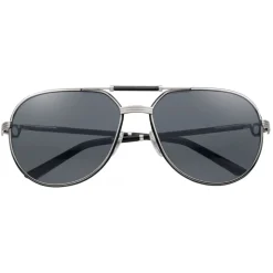 Cartier - Aviator - Metal Black Platinum Polarized Grey - Première de Cartier - Sunglasses - Cartier Eyewear - Avvenice