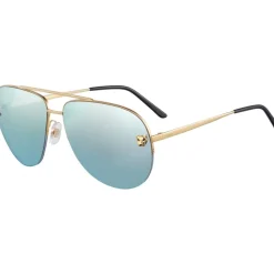 Cartier - Aviator - Metal, Polished Gold Finish - Panthère de Cartier - Sunglasses - Cartier Eyewear - Avvenice