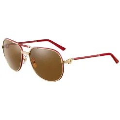 Cartier - Aviator - Metal Red Gold Brown - Première de Cartier - Sunglasses - Cartier Eyewear - Avvenice