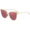 Cartier - Cat Eye - Brushed Golden Metal Pink Lenses - Panthère de Cartier - Sunglasses - Cartier Eyewear - Avvenice