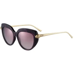 Cartier - Cat Eye - Burgundy Composite Graduated Burgundy Lenses - Panthère de Cartier - Sunglasses - Cartier Eyewear - Avvenice