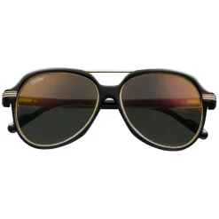 Cartier - Classic - Acetate Black Champagne Platinum Grey - Première de Cartier - Sunglasses - Cartier Eyewear - Avvenice