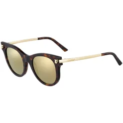 Cartier - Classic - Combined Metal Turtle Gold Finish Champagne - Panthère de Cartier - Sunglasses - Cartier Eyewear - Avvenice