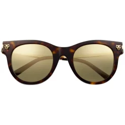 Cartier - Classic - Combined Metal Turtle Gold Finish Champagne - Panthère de Cartier - Sunglasses - Cartier Eyewear - Avvenice