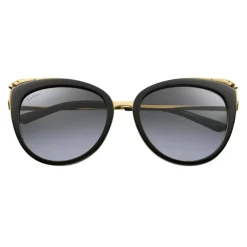 Cartier - Oval - Acetate Combined Black Gold Champagne - Panthère de Cartier - Sunglasses - Cartier Eyewear - Avvenice