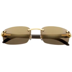 Cartier - Oval - White Buffalo Horn Gold Brown - C de Cartier - Sunglasses - Cartier Eyewear - Avvenice