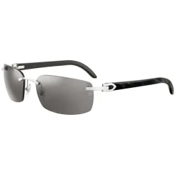 Cartier - Oval - White Buffalo Marbled Horn Platinum Grey - C de Cartier - Sunglasses - Cartier Eyewear - Avvenice