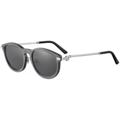 Cartier - Pantos - Metal Grey Platinum Polarized Grey - Première de Cartier - Sunglasses - Cartier Eyewear - Avvenice