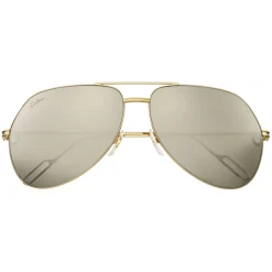 Cartier - Pilot - Metal Gold Champagne Yellow Gold - Première de Cartier - Sunglasses - Cartier Eyewear - Avvenice