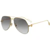 Cartier - Pilot - Metal Gold Champagne Platinum Grey - Première de Cartier - Sunglasses - Cartier Eyewear - Avvenice