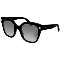 Cartier - Rectangular - Acetate Black Gold Finish Champagne - Panthère de Cartier - Sunglasses - Cartier Eyewear - Avvenice