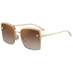 Cartier - Rectangular - Brushed Golden Metal Brown Lenses - Panthère de Cartier - Sunglasses - Cartier Eyewear - Avvenice