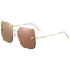 Cartier - Rectangular - Metal Gold Champagne Golden Pink - Panthère de Cartier - Sunglasses - Cartier Eyewear - Avvenice