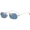 Cartier - Rectangular - Metal Platinum Blue Flash Gold - Première de Cartier - Sunglasses - Cartier Eyewear - Avvenice