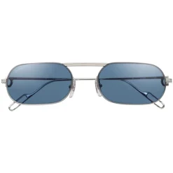 Cartier - Rectangular - Metal Platinum Blue Flash Gold - Première de Cartier - Sunglasses - Cartier Eyewear - Avvenice