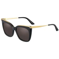 Cartier - Square - Combined Black Shiny Gold - Large - Panthère de Cartier - Sunglasses - Cartier Eyewear - Avvenice