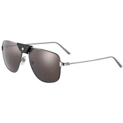Cartier - Square - Metal Dark Ruthenium Gray - Santos de Cartier - Sunglasses - Cartier Eyewear - Avvenice