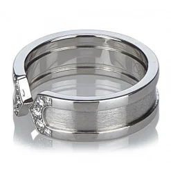 Cartier Vintage - C De Cartier Diamond Ring - Cartier Ring in White Gold with Diamonds - Luxury High Quality - Avvenice