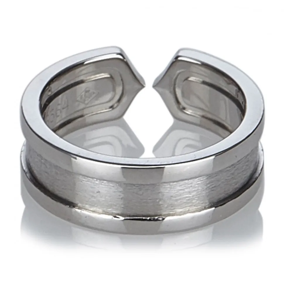 Cartier Vintage - C De Cartier Diamond Ring - Cartier Ring in White Gold with Diamonds - Luxury High Quality - Avvenice