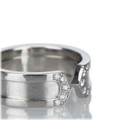 Cartier Vintage - C De Cartier Diamond Ring - Cartier Ring in White Gold with Diamonds - Luxury High Quality - Avvenice