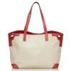 Cartier Vintage - Canvas Marcello De Cartier Tote Bag - Ivory Red - Fabric, Leather and Python Leather Bag - Luxury High Quality - Avvenice