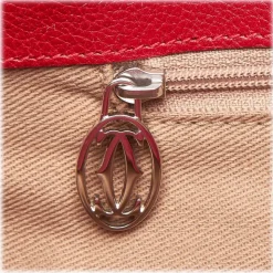 Cartier Vintage - Canvas Marcello De Cartier Tote Bag - Ivory Red - Fabric, Leather and Python Leather Bag - Luxury High Quality - Avvenice